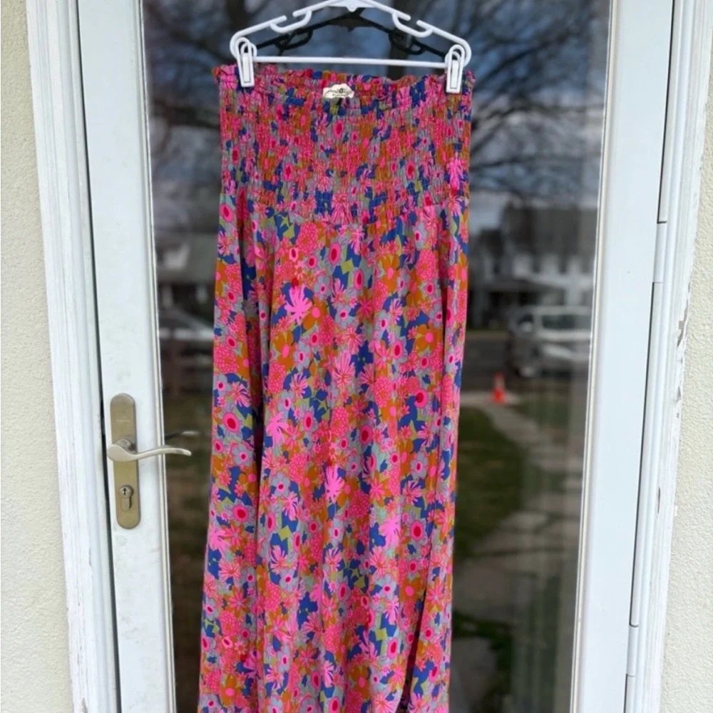 NATURAL LIFE Pink Floral Smocked Maxi Dress - Picture 4 of 4